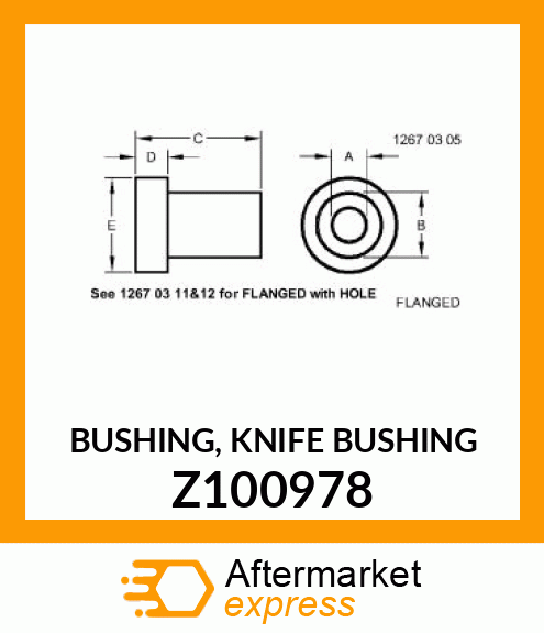 BUSHING, KNIFE BUSHING Z100978