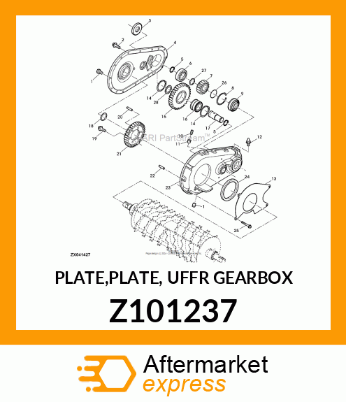 PLATE,PLATE, UFFR GEARBOX Z101237