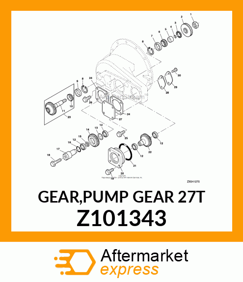 GEAR,PUMP GEAR 27T Z101343