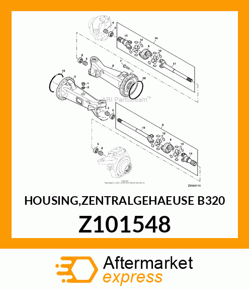 HOUSING,ZENTRALGEHAEUSE B320 Z101548