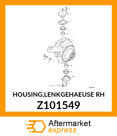 HOUSING,LENKGEHAEUSE RH Z101549