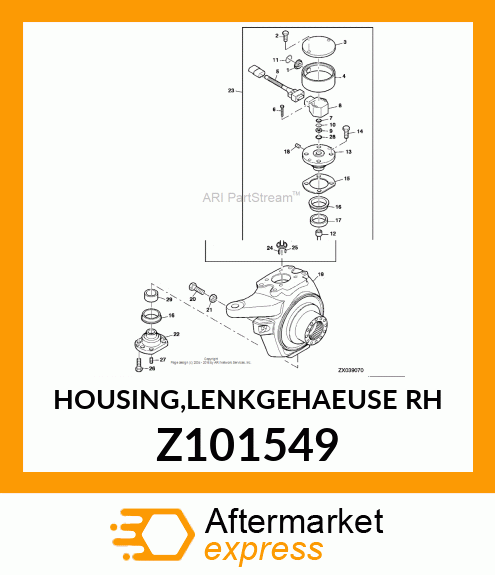 HOUSING,LENKGEHAEUSE RH Z101549