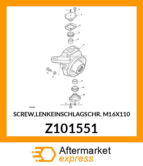 SCREW,LENKEINSCHLAGSCHR. M16X110 Z101551