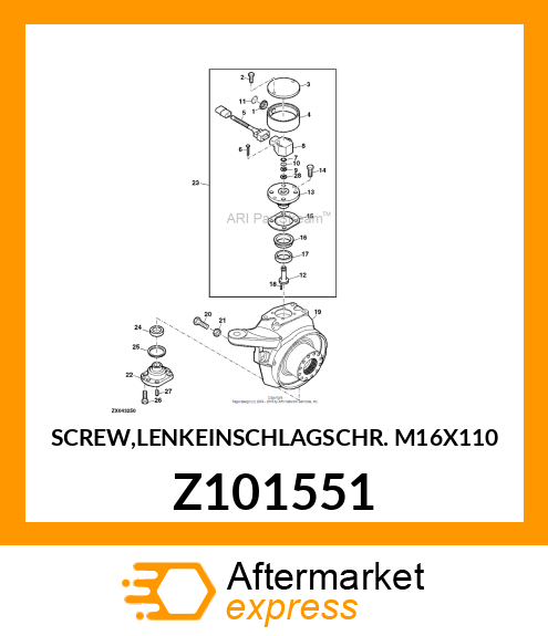 SCREW,LENKEINSCHLAGSCHR. M16X110 Z101551