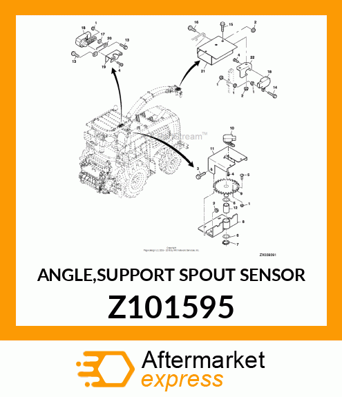 ANGLE,SUPPORT SPOUT SENSOR Z101595