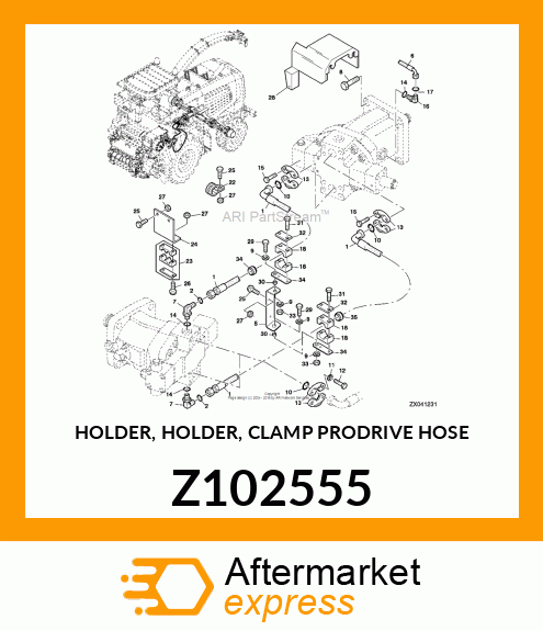 HOLDER, HOLDER, CLAMP PRODRIVE HOSE Z102555