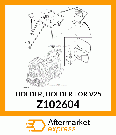 HOLDER, HOLDER FOR V25 Z102604