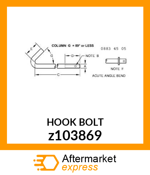 HOOK BOLT z103869