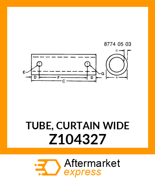 TUBE, CURTAIN WIDE Z104327