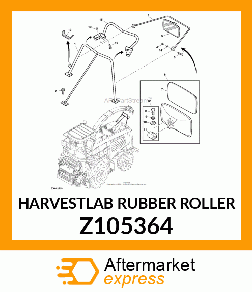 HARVESTLAB RUBBER ROLLER Z105364