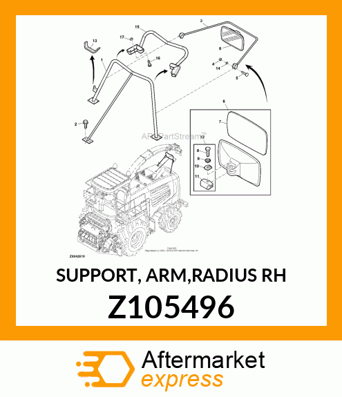 SUPPORT, ARM,RADIUS RH Z105496