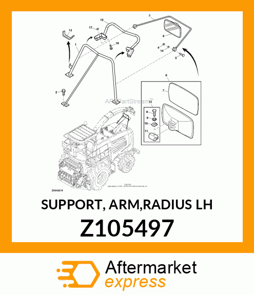 SUPPORT, ARM,RADIUS LH Z105497