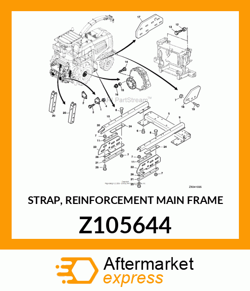 STRAP, REINFORCEMENT MAIN FRAME Z105644