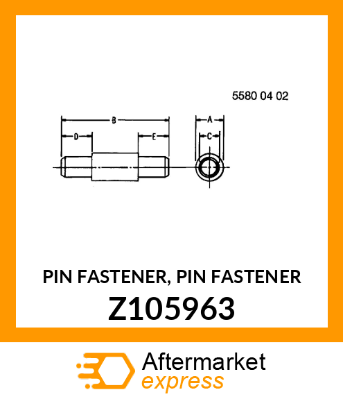 PIN FASTENER, PIN FASTENER Z105963