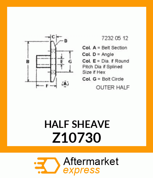Half Sheave Z10730