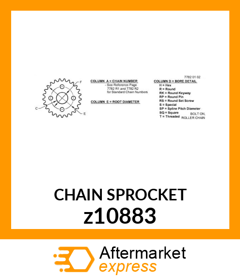 CHAIN SPROCKET z10883