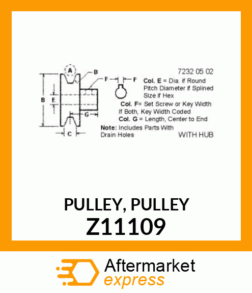 PULLEY, PULLEY Z11109