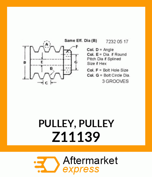 PULLEY, PULLEY Z11139
