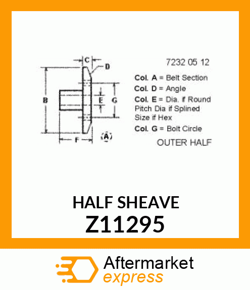 HALF SHEAVE Z11295