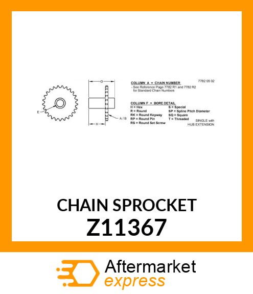 CHAIN SPROCKET Z11367