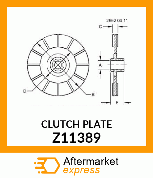 CLUTCH PLATE Z11389