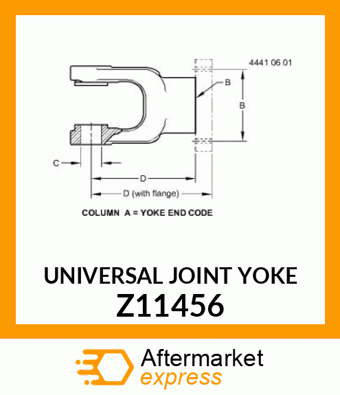 UNIVERSAL JOINT YOKE Z11456