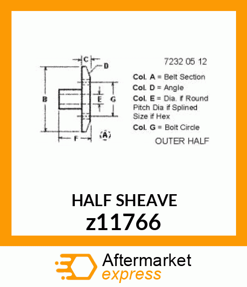 HALF SHEAVE z11766