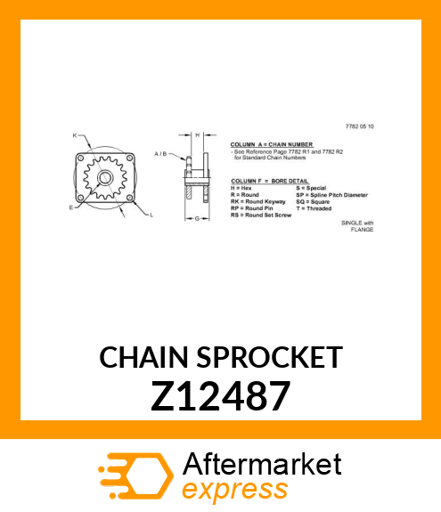 CHAIN SPROCKET Z12487