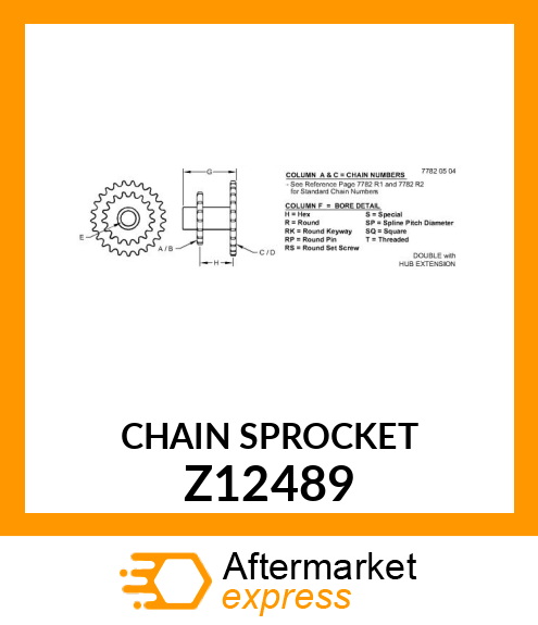 CHAIN SPROCKET Z12489