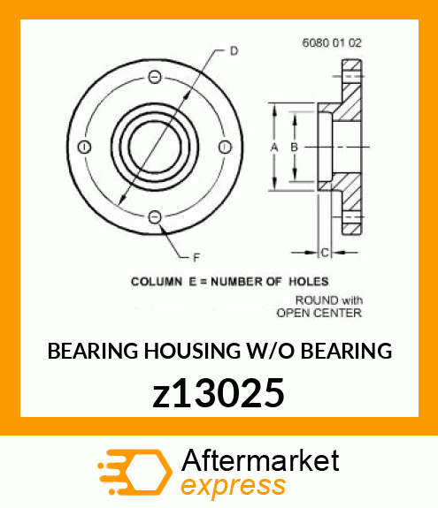 BEARING HOUSING W/O BEARING z13025