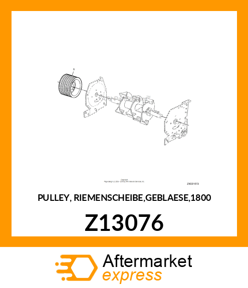 PULLEY, RIEMENSCHEIBE,GEBLAESE,1800 Z13076