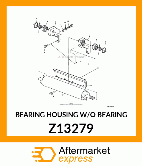 BEARING HOUSING W/O BEARING Z13279