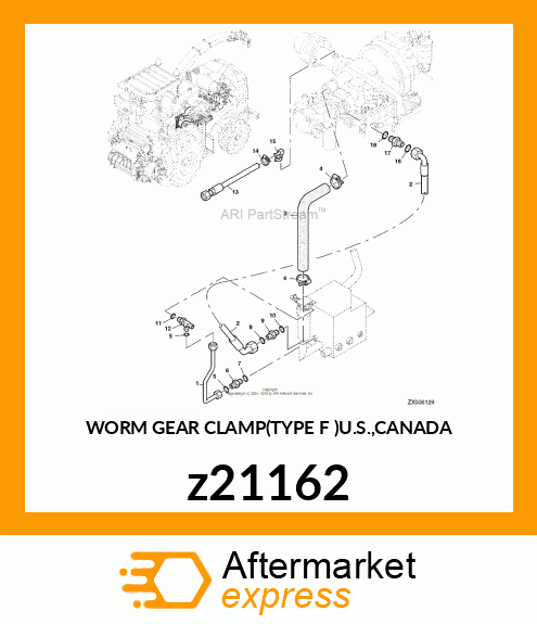 WORM GEAR CLAMP(TYPE F )U.S.,CANADA z21162