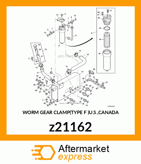 WORM GEAR CLAMP(TYPE F )U.S.,CANADA z21162