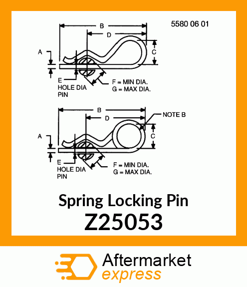 Spring Locking Pin Z25053