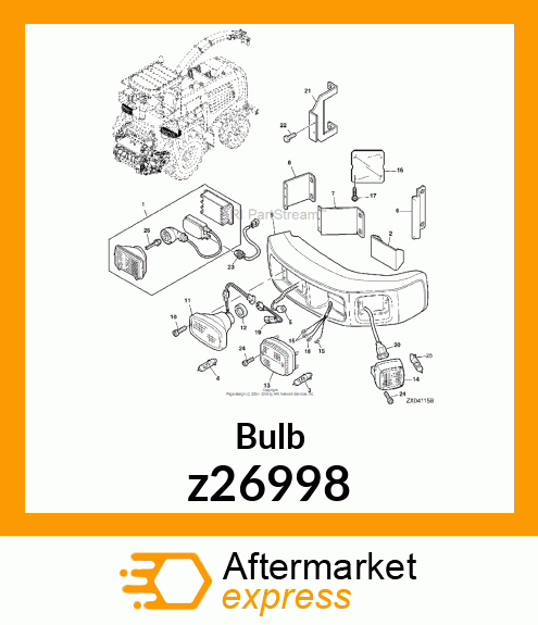 BULB, LIGHT (HALOGEN LONG LIFE) BUL z26998