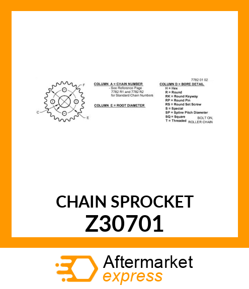 CHAIN SPROCKET Z30701