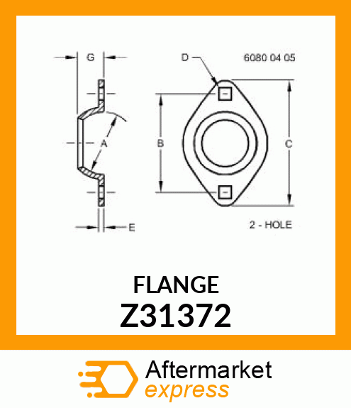 PRESSED FLANGED HOUSING Z31372