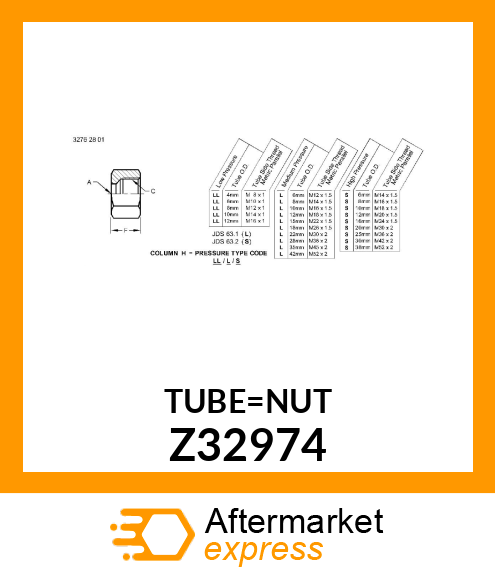 TUBE NUT Z32974