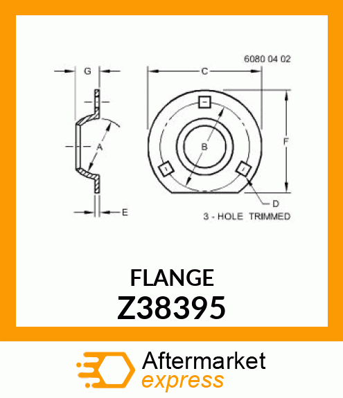 PRESSED FLANGED HOUSING Z38395
