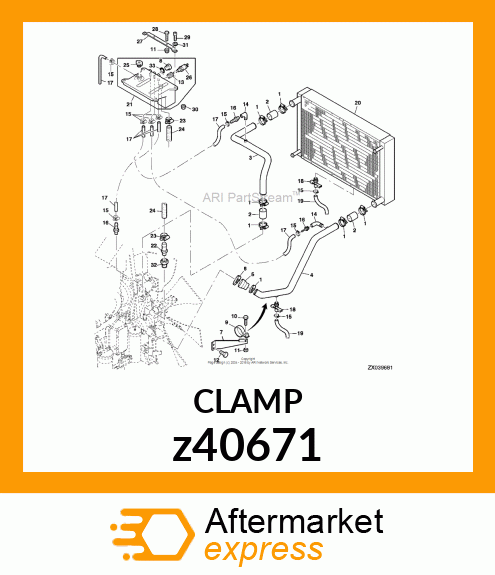 WORM GEAR CLAMP(TYPE"M")U.S.,CANADA z40671