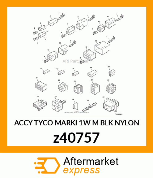 ACCY TYCO MARKI 1W M BLK NYLON z40757