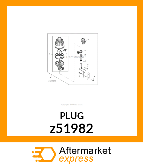 RUBBER PLUG FUR REVOLVING LIGHT Z51982