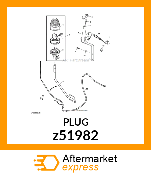 RUBBER PLUG FUR REVOLVING LIGHT Z51982