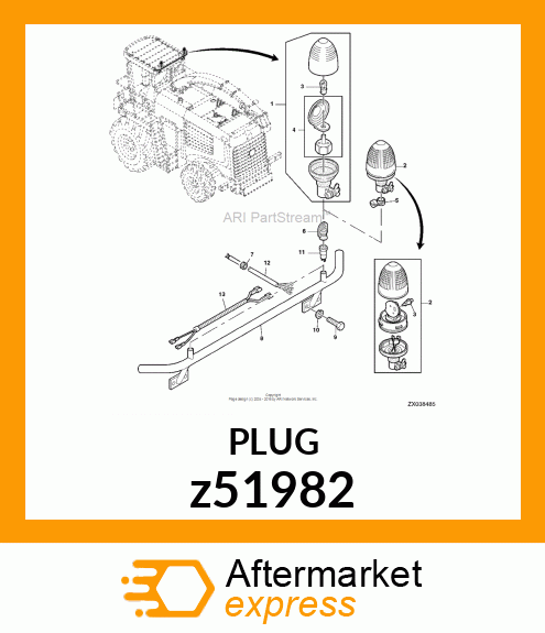 RUBBER PLUG FUR REVOLVING LIGHT Z51982