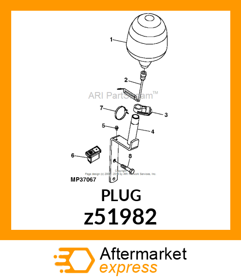 RUBBER PLUG FUR REVOLVING LIGHT Z51982