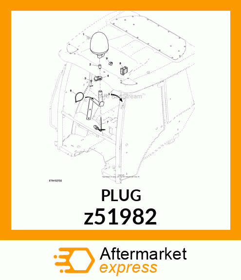 RUBBER PLUG FUR REVOLVING LIGHT Z51982