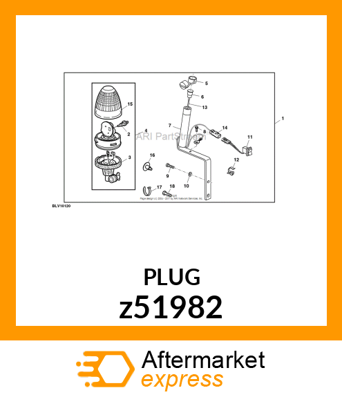 RUBBER PLUG FUR REVOLVING LIGHT Z51982