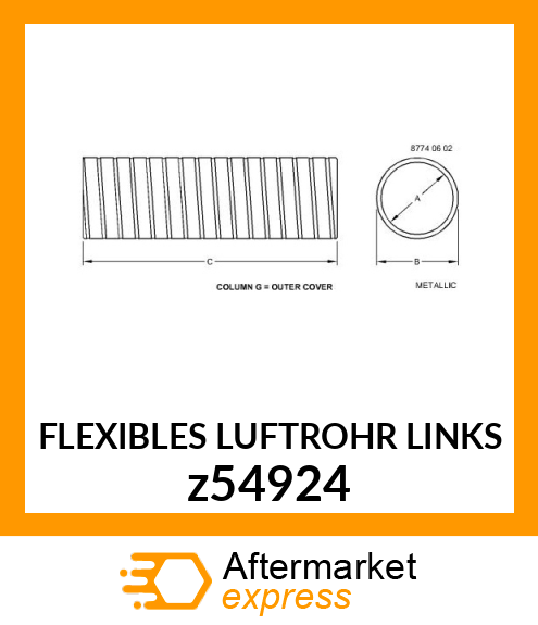 FLEXIBLES LUFTROHR LINKS z54924