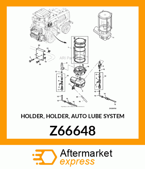 HOLDER, HOLDER, AUTO LUBE SYSTEM Z66648